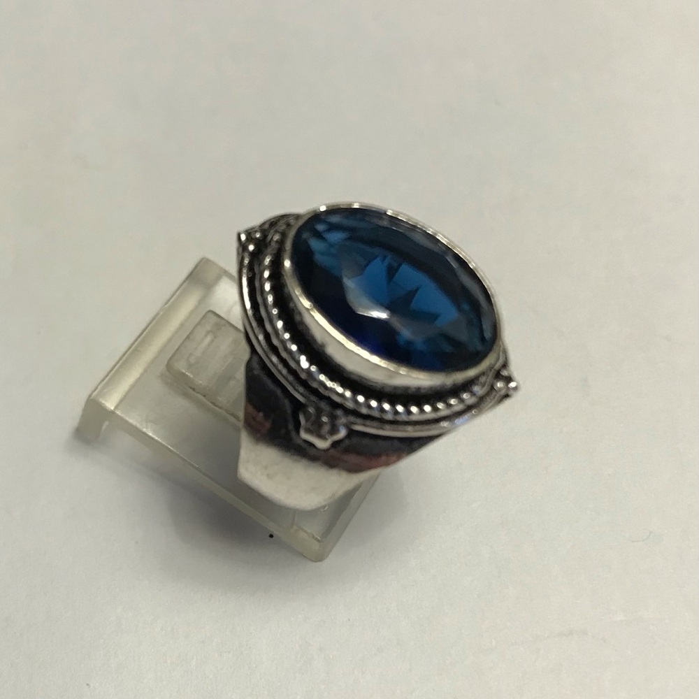 Tanzanite Stamped 925 Sterling Silver Ring